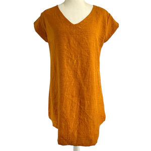 VISION U.S.A. Orange Tunic Top | Open Tie Back | Size M